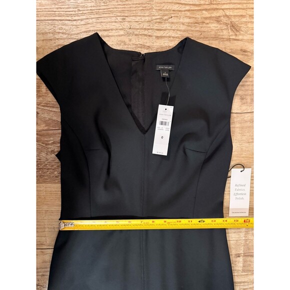 Ann Taylor Dress Size 0 NWT Black Sleeveless Lined Sheath Suiting Collection - Picture 5 of 5